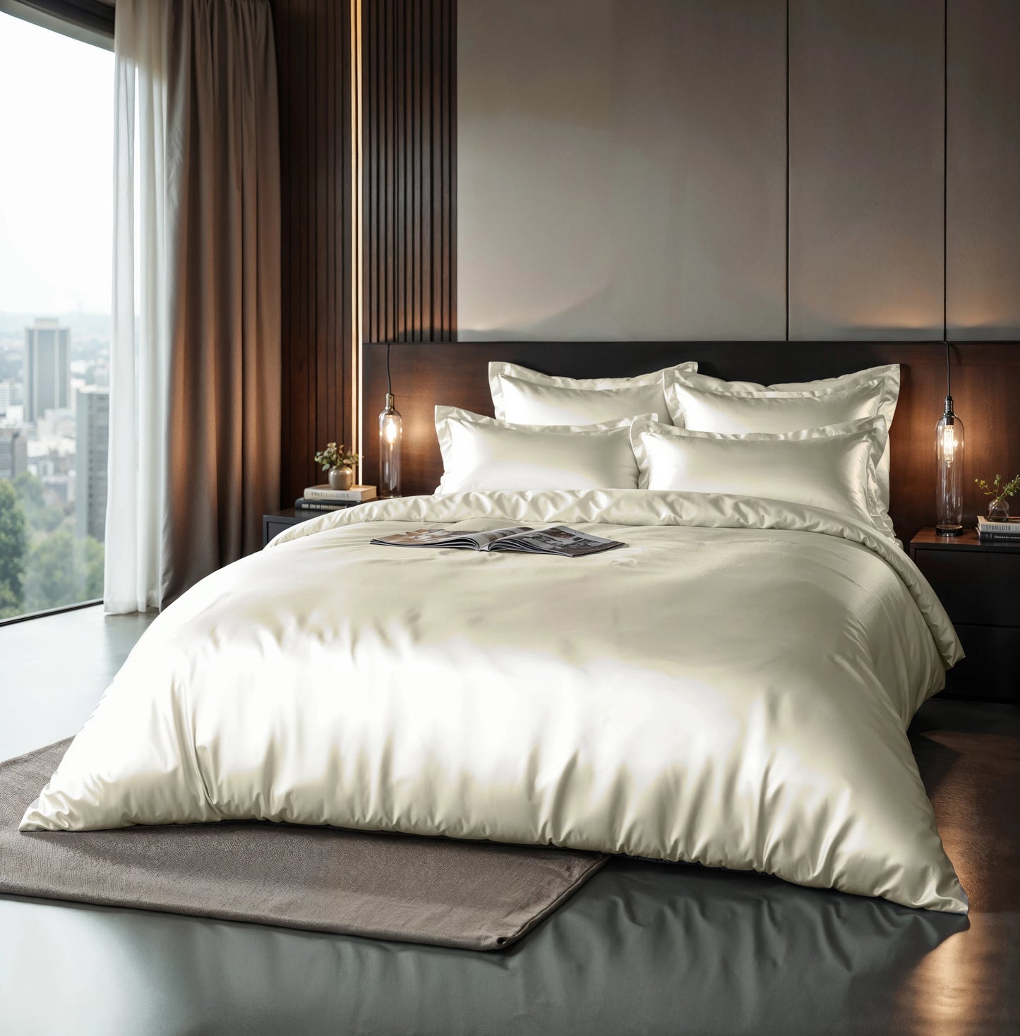 Bettbezug Glänzend Creme