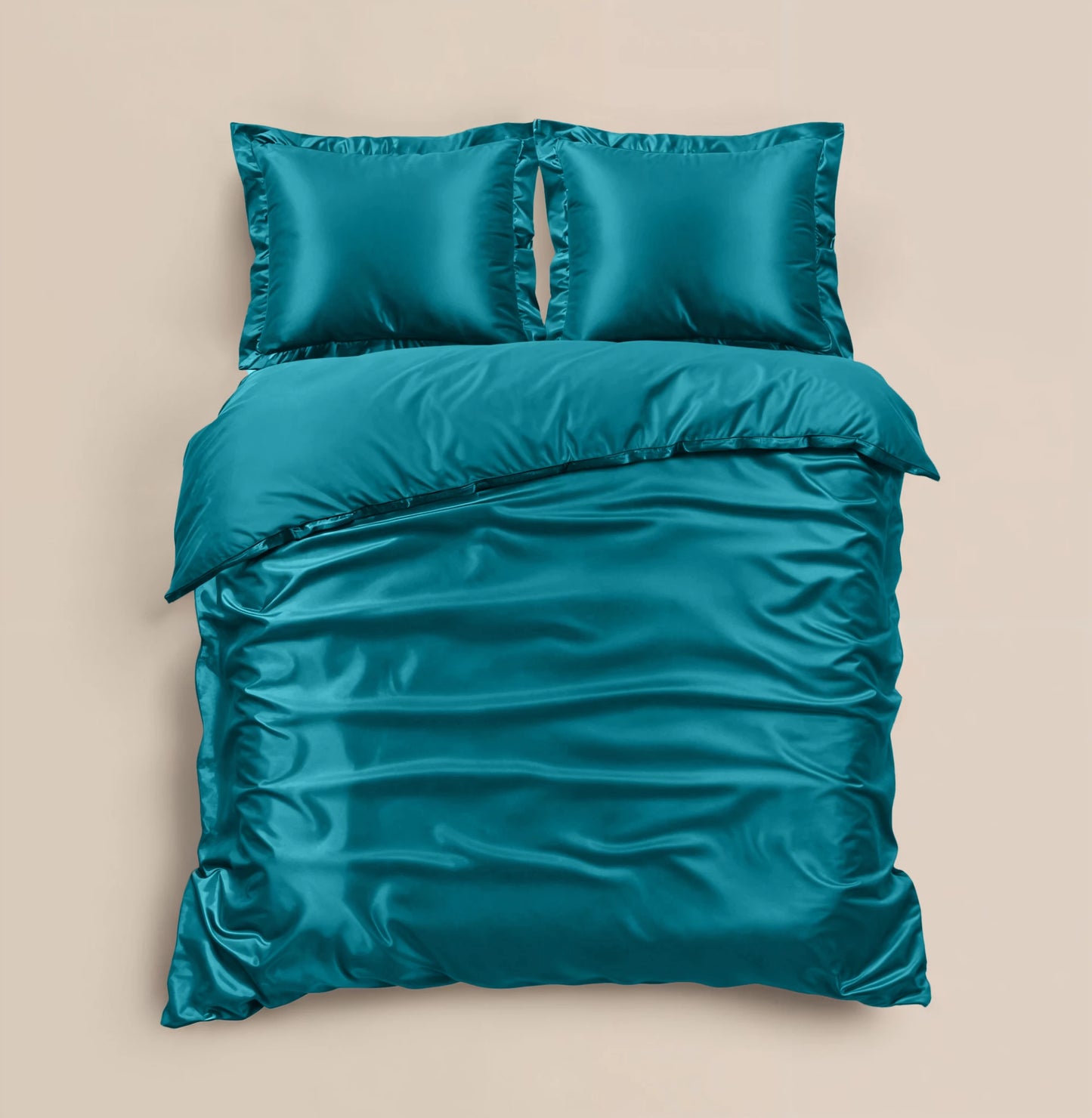 Bettbezug Glänzend Petrol