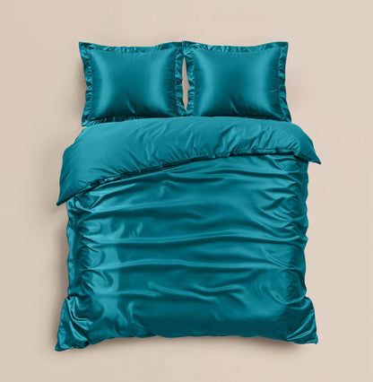 Bettbezug Glänzend Petrol