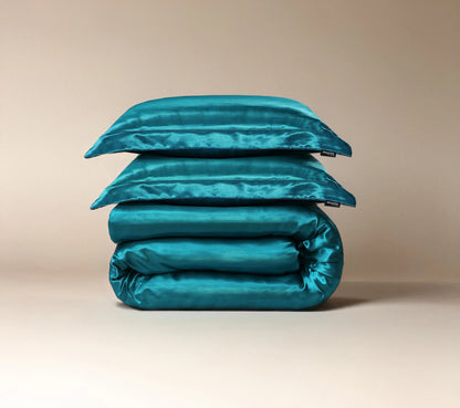 Bettbezug Glänzend Petrol