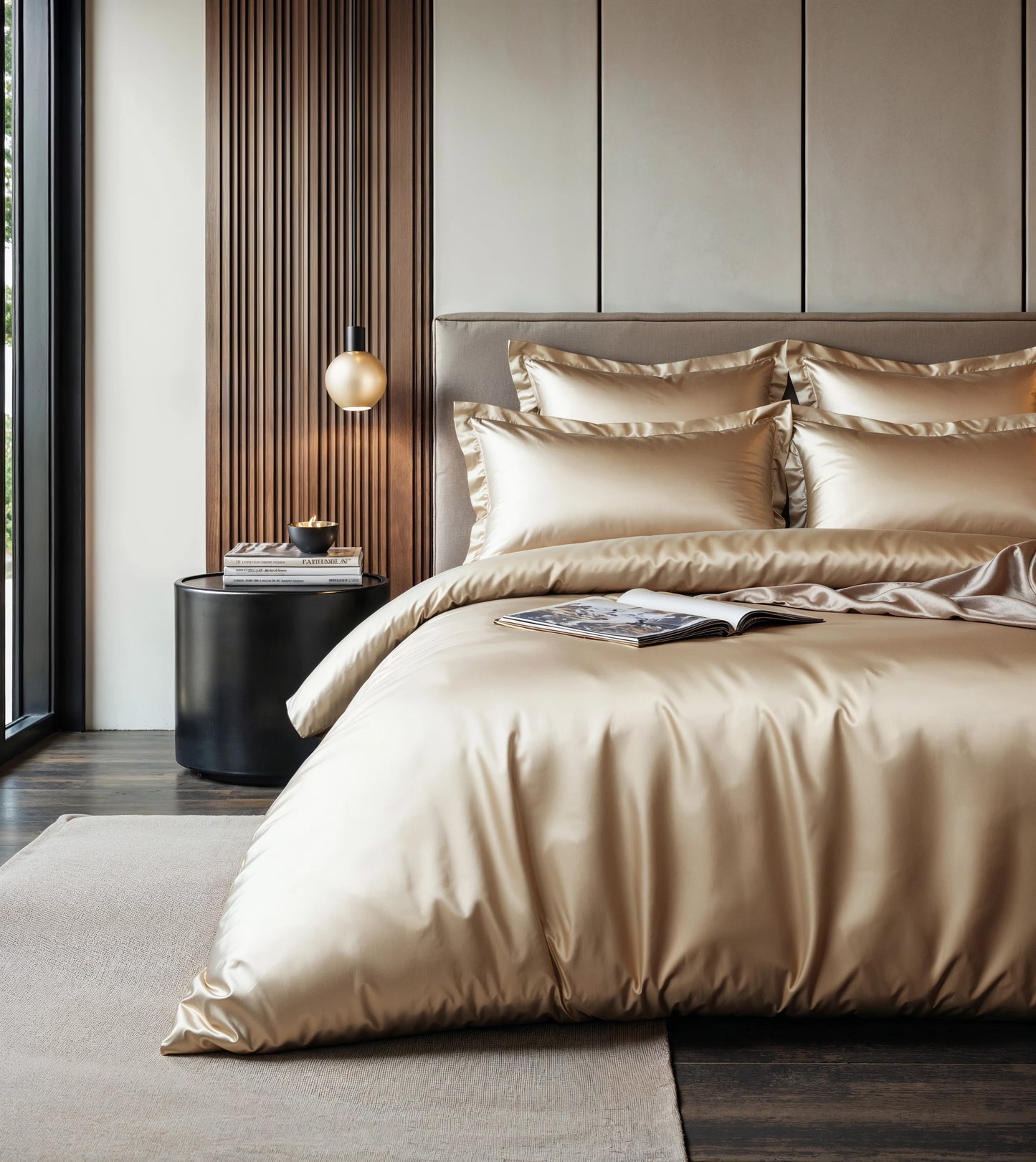 Bettbezug Glänzend Taupe