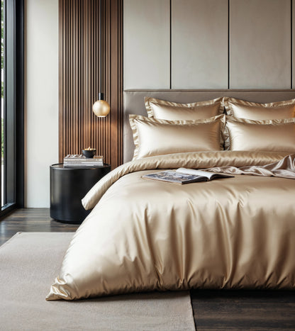 Bettbezug Glänzend Taupe