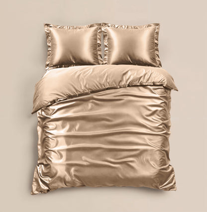 Bettbezug Glänzend Taupe