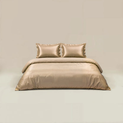 Bettbezug Glänzend Taupe