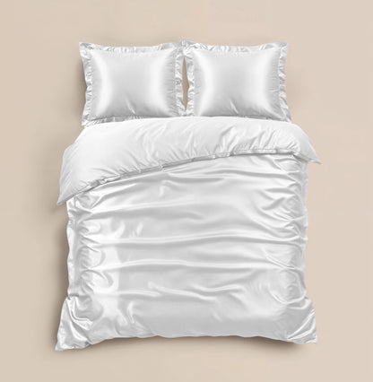 Glossy Bettbezug Weiss