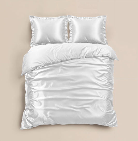 Glossy Bettbezug Weiss
