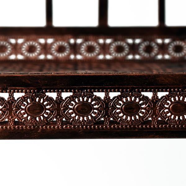 Gartenbank 2-Sitzer Metall Bronze-Rot - Palo24