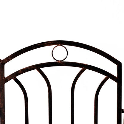 Gartenbank 2-Sitzer Metall Bronze-Rot - Palo24