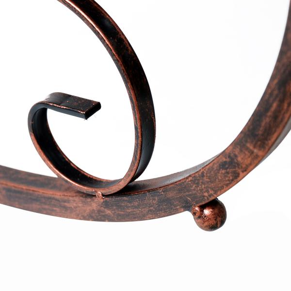 Gartenbank 2-Sitzer Metall Bronze-Rot - Palo24