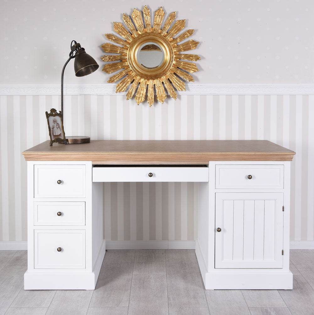 Villa Lisette Schreibtisch – Shabby Weiß Landhausstil - Palo24