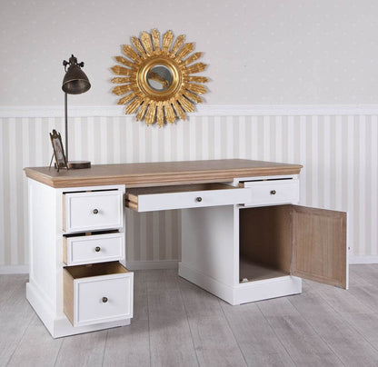 Villa Lisette Schreibtisch – Shabby Weiß Landhausstil - Palo24