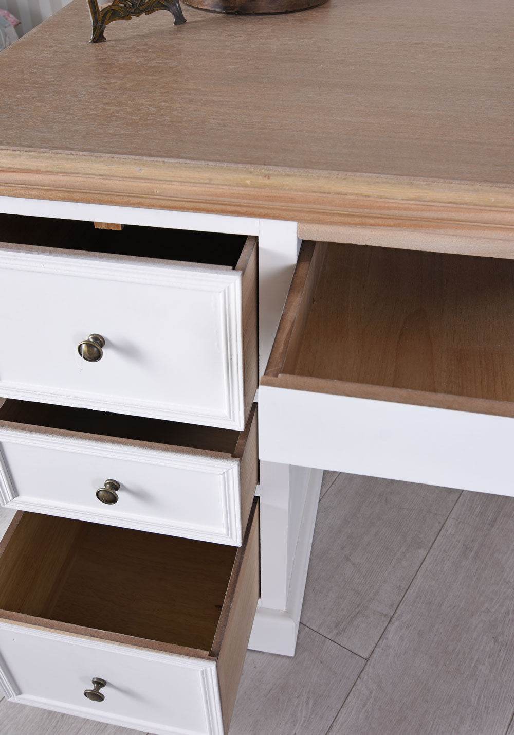 Villa Lisette Schreibtisch – Shabby Weiß Landhausstil - Palo24