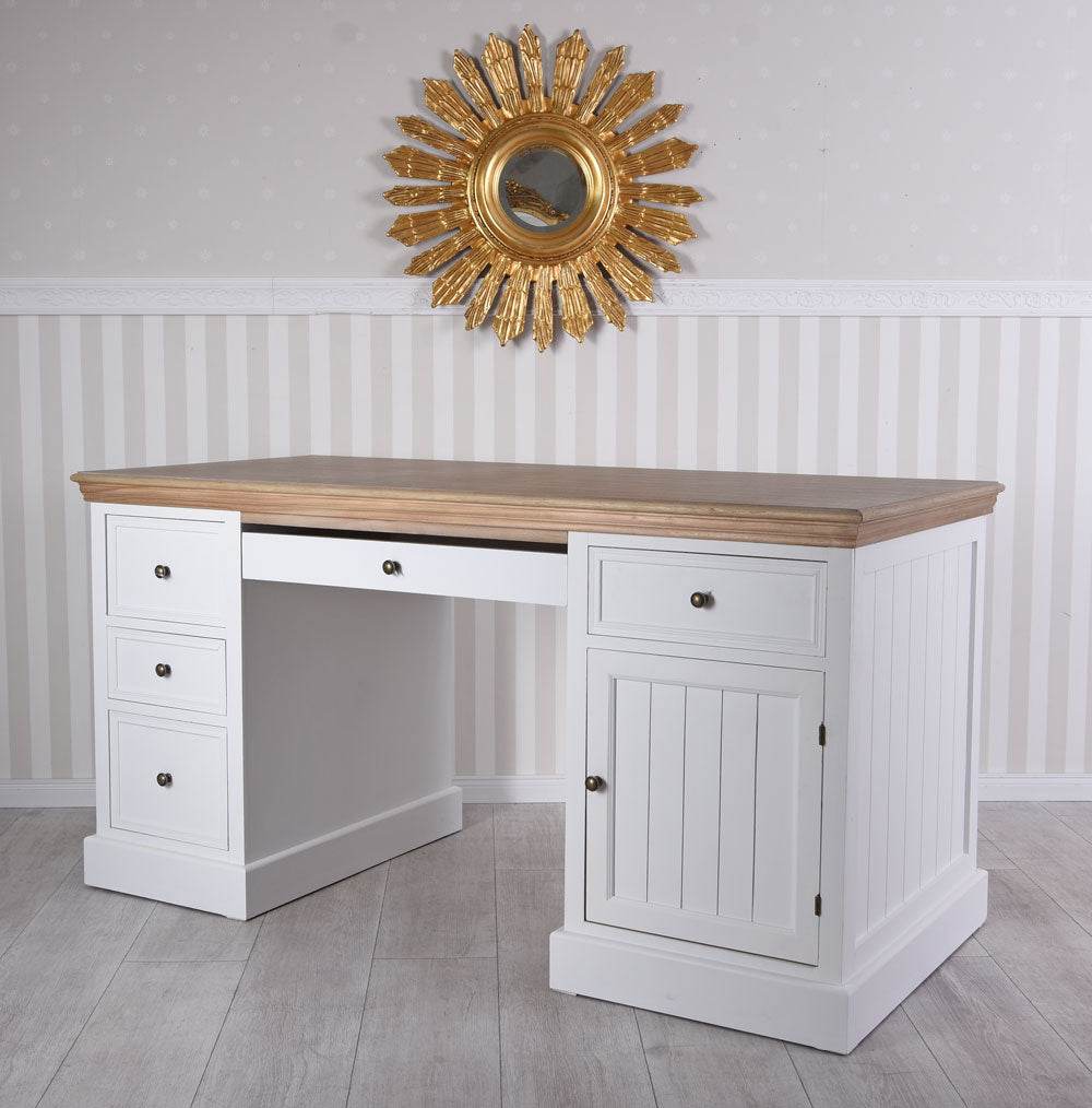 Villa Lisette Schreibtisch – Shabby Weiß Landhausstil - Palo24