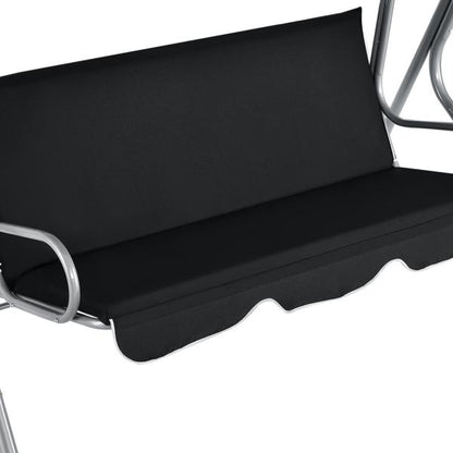 Hollywoodschaukel Cecina 3-Sitzer beschichtetes Stahlgestell in schwarz