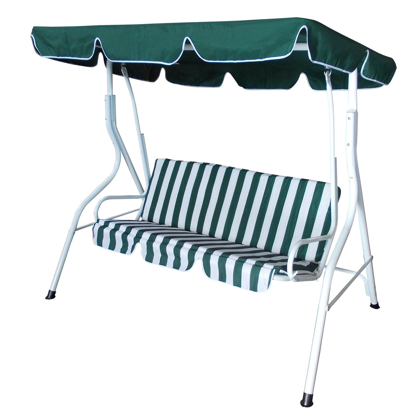 Hollywoodschaukel FLORIDA 3-sitzer, weiss / grün