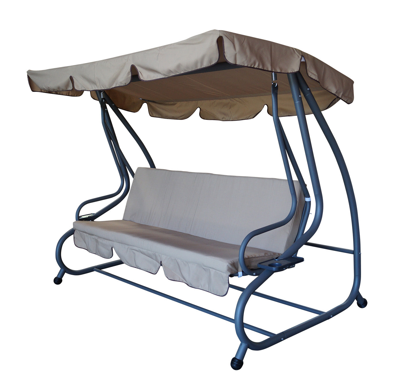 Balançoire Hollywood MIAMI 4 places, gris/crème, avec fonction inclinable