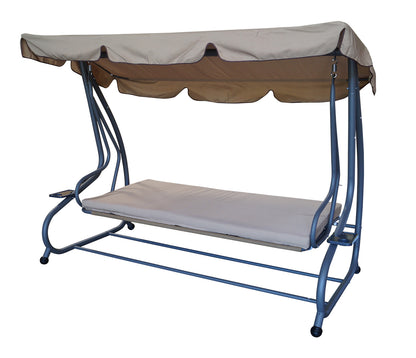 Balançoire Hollywood MIAMI 4 places, gris/crème, avec fonction inclinable