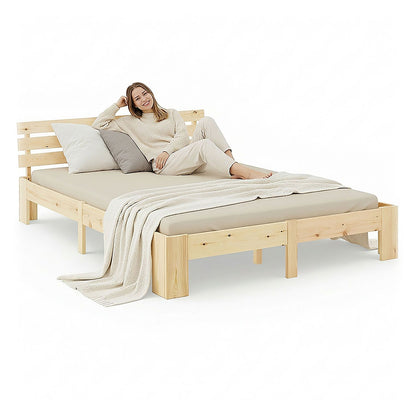 Doppelbett Holzbett Futonbett 140x200 natur