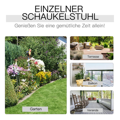 Chaise à bascule, balançoire, chaise de relaxation, chaise de jardin, accoudoir, blanc