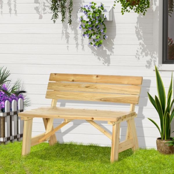 Gartenbank für 2 Personen Tannenholz - Palo24