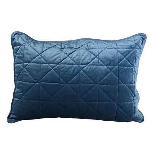KISSENBEZUG SAMT BLAU DEKOKISSEN GARTENKISSEN SAMTKISSEN 50X70CM - Palo24