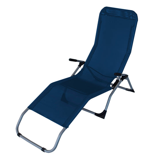 Gesundheitsliege SYLT, Stahl + Kunstgewebe blau, faltbar