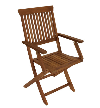 Klappgarnitur Sitzgruppe TOBAGO 5-teilig, Akazie geölt, klapbar, FSC®-zertifiziert