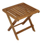 Sgabello pieghevole 45x45cm, acacia oliata, certificato FSC®