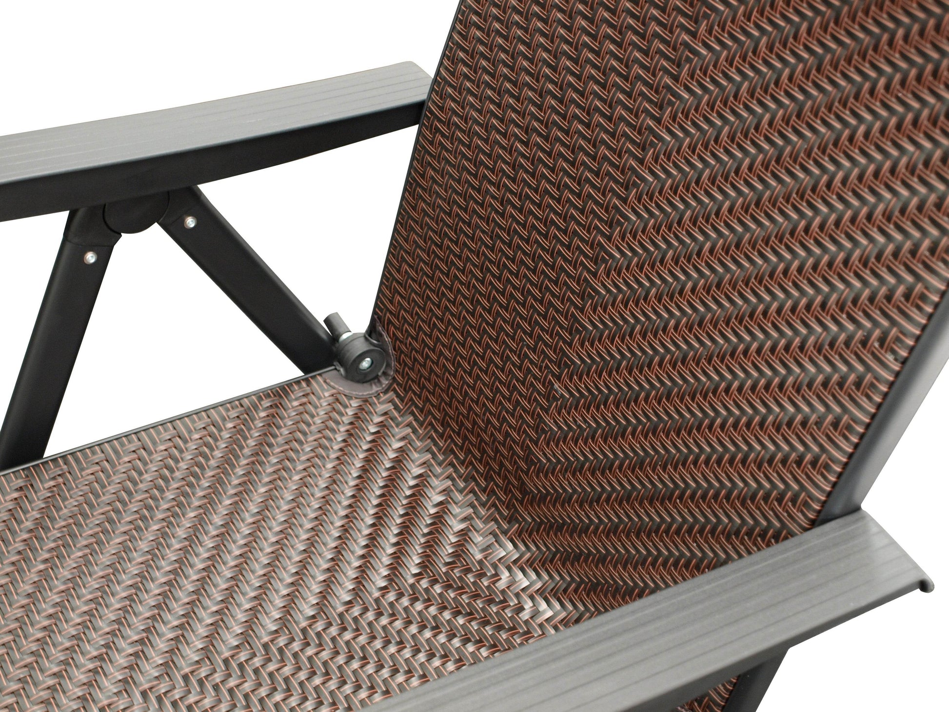 Klappsessel ANTIBES Hochlehner, Metall + Polyrattan braun, klappbar, 2 Stück - Palo24