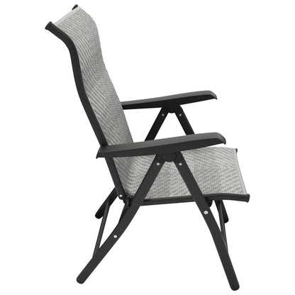 Klappsessel ANTIBES Hochlehner, Metall + Polyrattan grau, klappbar, 2 Stück - Palo24