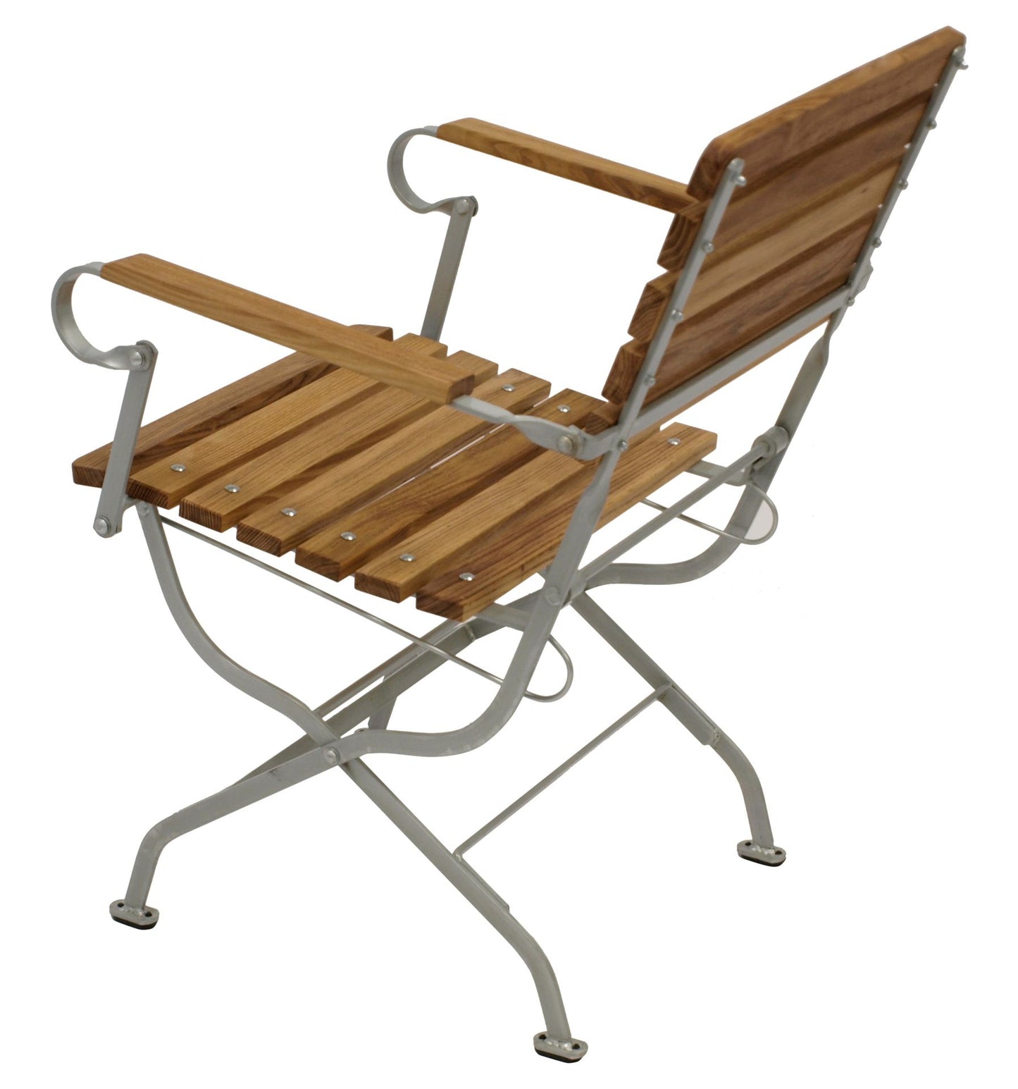 Chaise pliante PASSAU, acier plat galvanisé + robinier, pliable