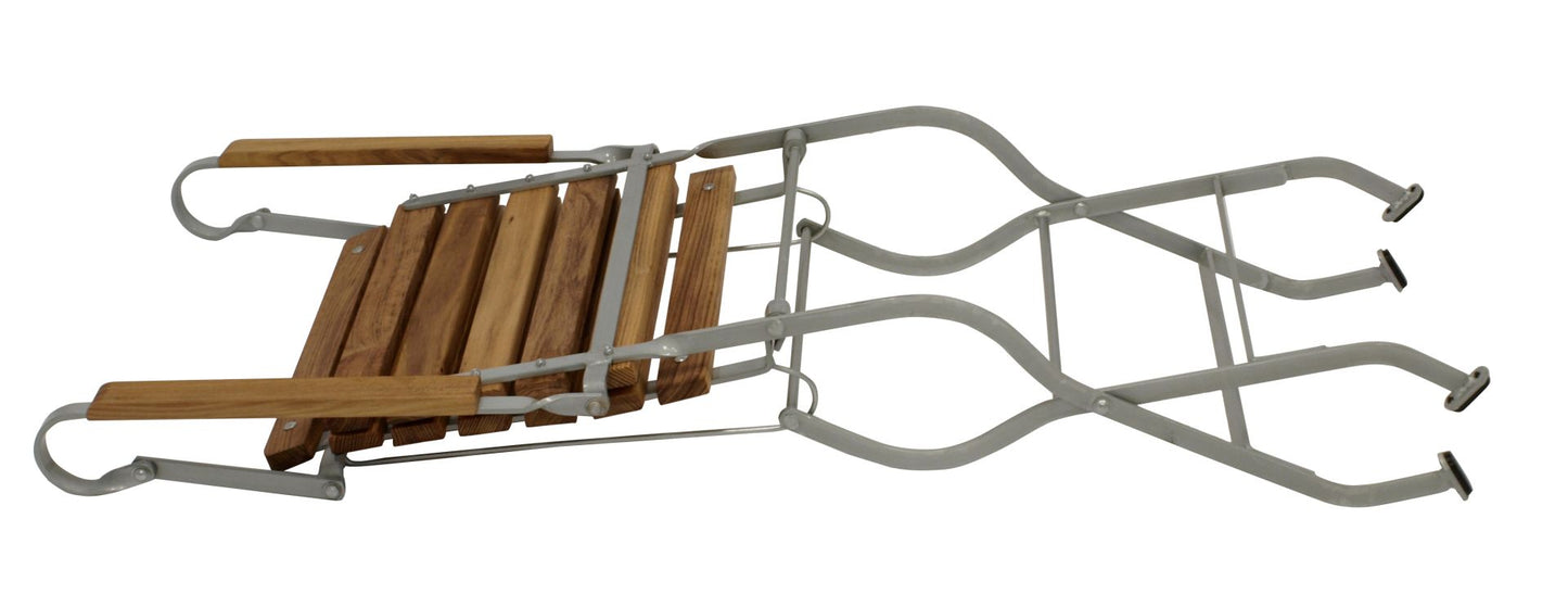 Chaise pliante PASSAU, acier plat galvanisé + robinier, pliable