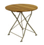 Klapptisch BAD TÖLZ 77cm rund, Flachstahl verzinkt + Robinie
