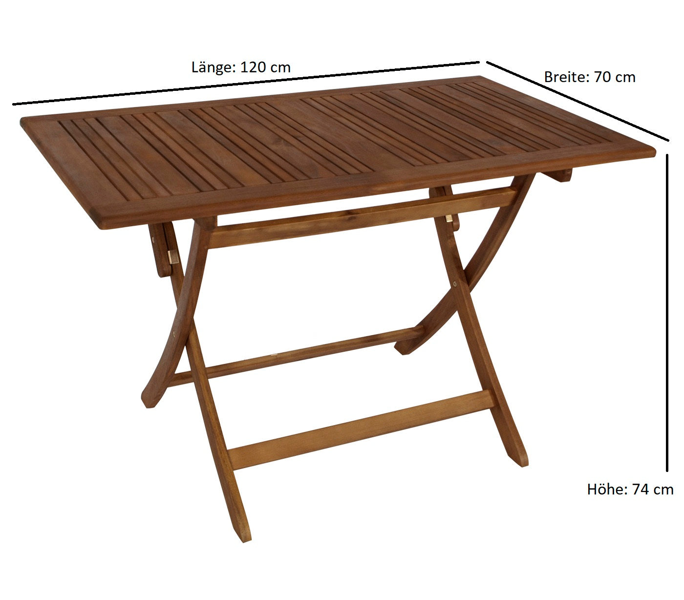 Gartentisch Klapptisch MARACANA 120x70cm, Akazie geölt, FSC®-zertifiziert