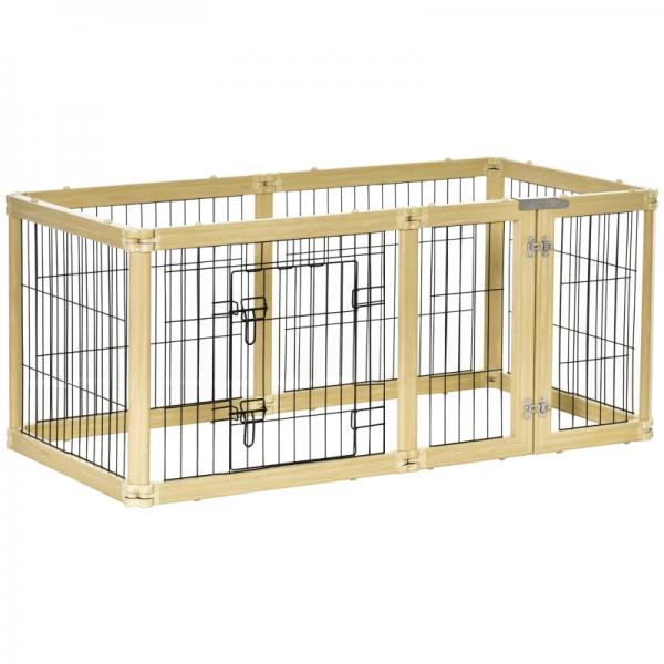 Parc pour chiots extérieur Run DIY Design 6 grilles noir + métal