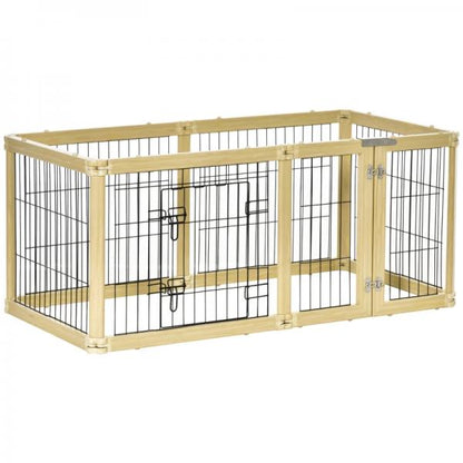 Parc pour chiots extérieur Run DIY Design 6 grilles noir + métal