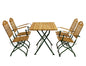 Kurgarten - BAD TÖLZ Groupe de sièges 5 pièces, plat acier vert + robinier, pliable