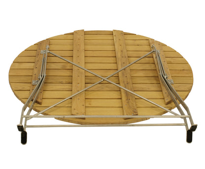 Kurgarten - Set di sedute BAD TÖLZ 5 pezzi, acciaio piatto zincato + Robinia, pieghevole