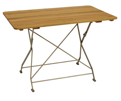 Kurgarten - BAD TÖLZ Groupe de sièges 5 pièces, acier plat galvanisé + robinier, pliable