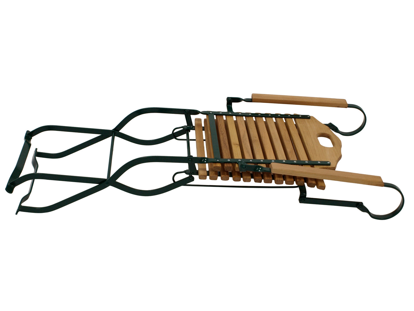 Kurgarten - Poltrona BAD TÖLZ, acciaio piatto verde + robinia, pieghevole