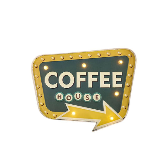 3D Retro Leuchtschild COFFEE HOUSE - Palo24