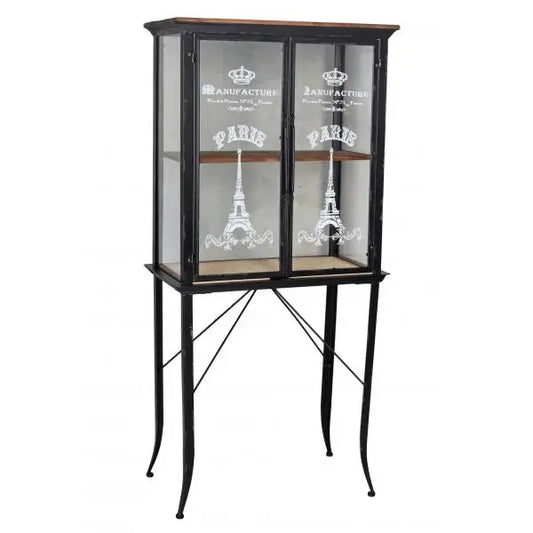 VITRINE EN VERRE LOFT STUDIO VITRINE SALON ARMOIRE COLLECTION VITRINE