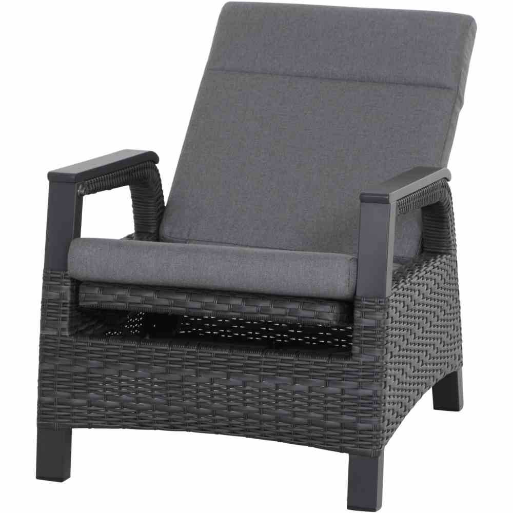 Garten Sessel SOLEA Anthrazit Grau Lounge Sessel - Palo24
