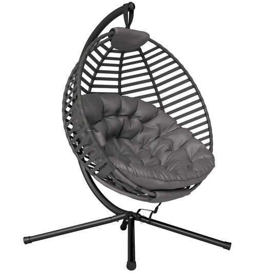 Chaise suspendue panier suspendu avec cadre pliable pour 2 personnes