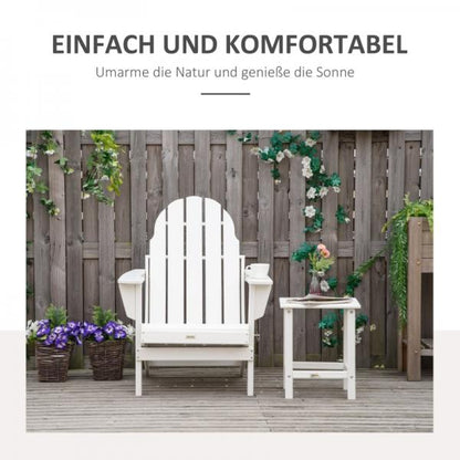 Gartenstuhl, Klappstuhl, ergonomisches Design, wetterfest, Kunststoff, weiss - Palo24