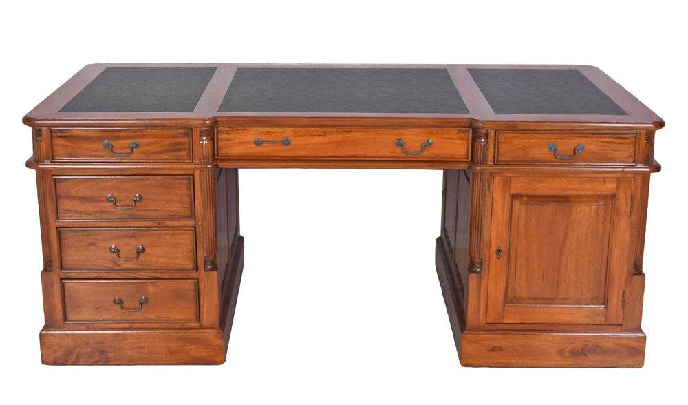 Kolonial Doppel Schreibtisch Partnerdesk Antik Empire - Palo24