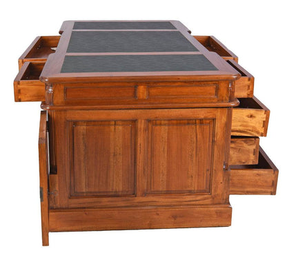 Kolonial Doppel Schreibtisch Partnerdesk Antik Empire - Palo24