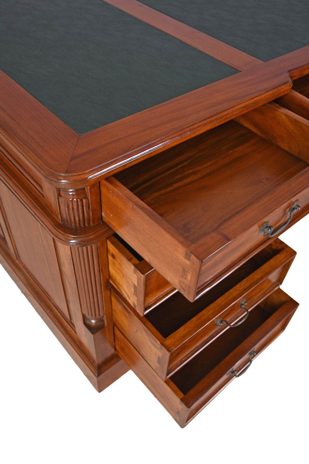 Kolonial Doppel Schreibtisch Partnerdesk Antik Empire - Palo24