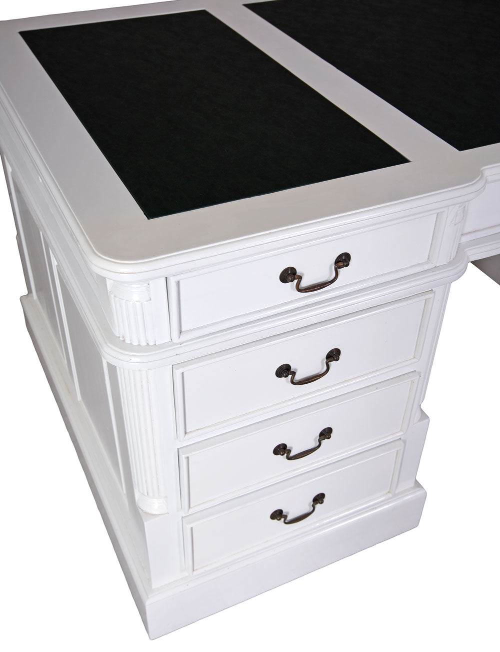 Vintage Partnerdesk Doppelschreibtisch Shabby Chic Weiss - Palo24