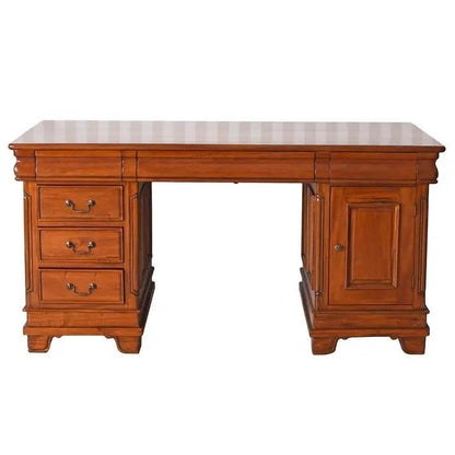 Chefschreibtisch Mahagoni Desh Holz Schnitzereien Schreibtisch - Palo24